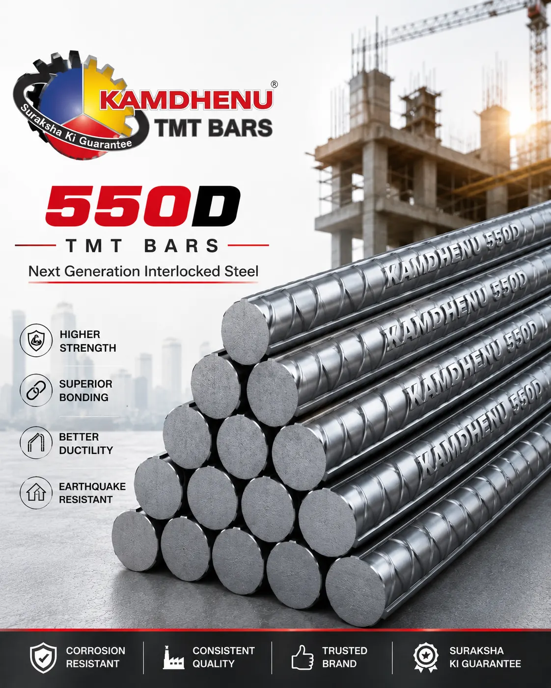 Buy 550D TMT Bars Online